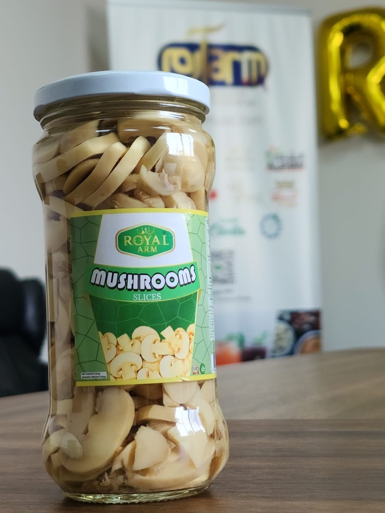 MUSHROOM SLICE GLASS JAR 12X330 GM