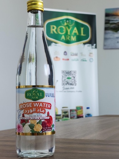 PURE ROSE WATER -GLASS JAR 12X500 ML