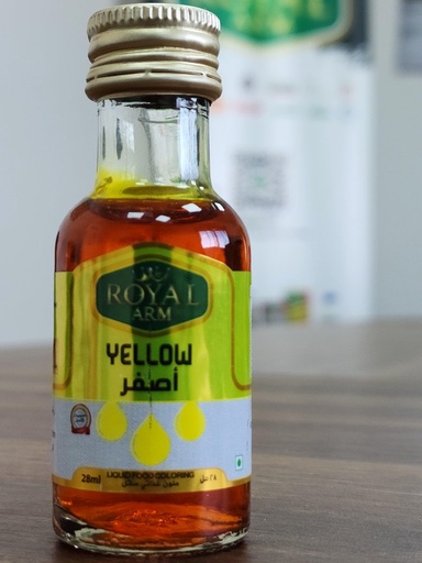 YELLOW FOOD COLOUR LIQUID 12X12X28 ML