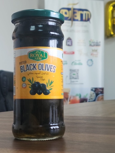 PITTED BLACK OLIVES-G.JAR 12X340GM