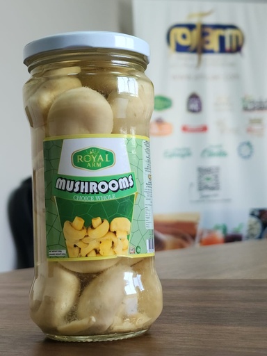 MUSHROOM WHOLE GLASS JAR 12X330 GM